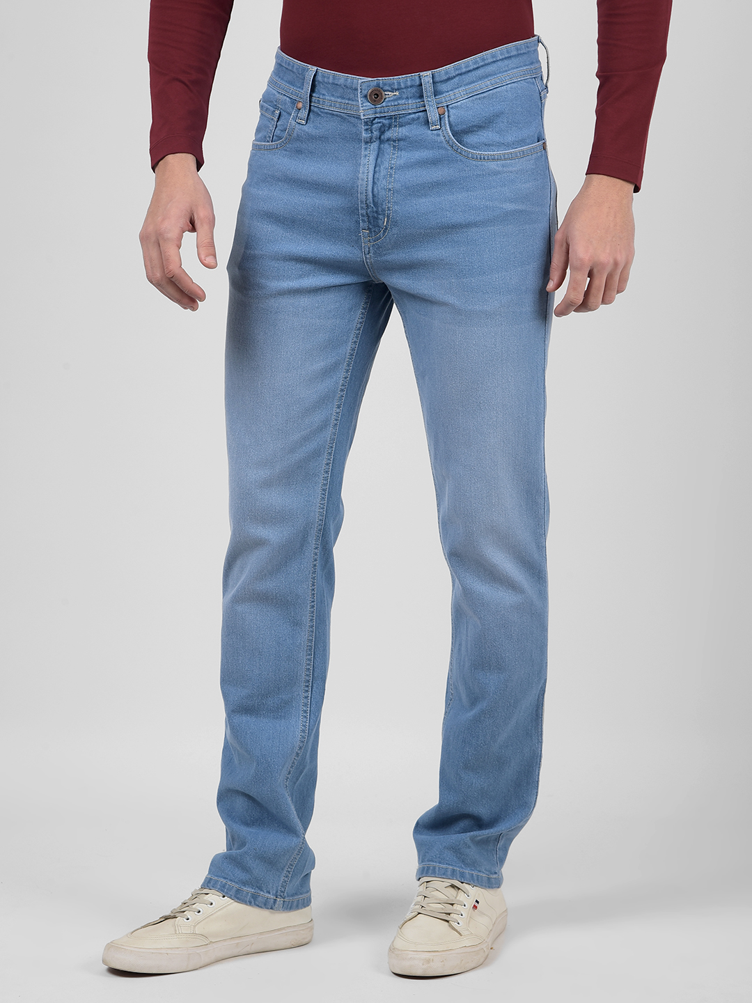 Numero Uno Men Solid Blue Jeans